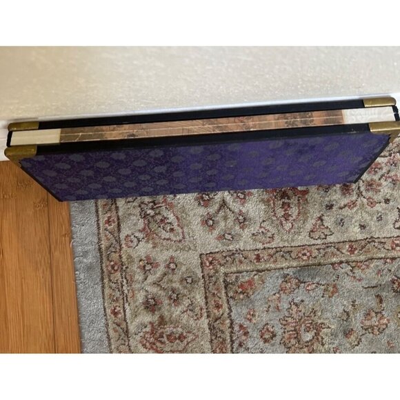 4 Panel Byobu Japanese Folding Mini Screen Village River Bridge Scene 21” X 14” - Picture 9 of 14